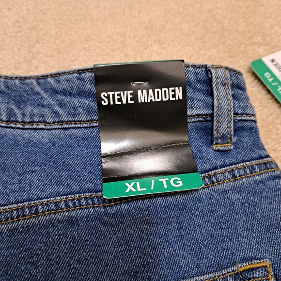 Steve Madden Blue Jean Shorts Women's Size XL Stretch Denim Casual NEW - Picture 5 of 8